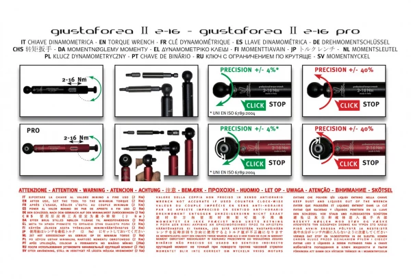 Clé Dynamométrique Effetto Mariposa Giustaforza II 2-16 Nm Deluxe 9 Clé Dynamométrique Effetto Mariposa Giustaforza II 2-16 Nm Deluxe – Image 7
