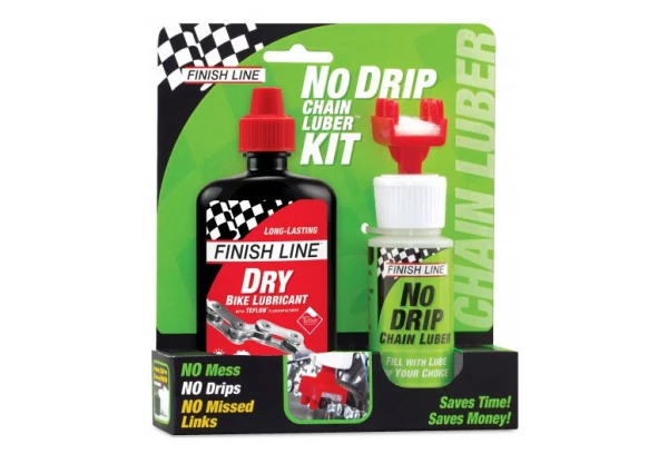 Lubrifiant Chaîne Finish Line Dry Lube 120ml + No Drip Chain Luber 3 Lubrifiant Chaîne Finish Line Dry Lube 120ml + No Drip Chain Luber