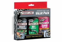 Kit D'Entretien Finish Line Premium Bike Care 3x120 Ml