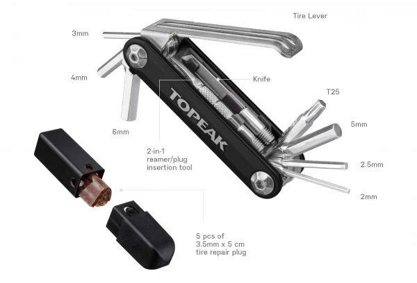 Multi-Outils Topeak Ninja Master+ ToolBox T11 Noir 5 Multi-Outils Topeak Ninja Master+ ToolBox T11 Noir – Image 3