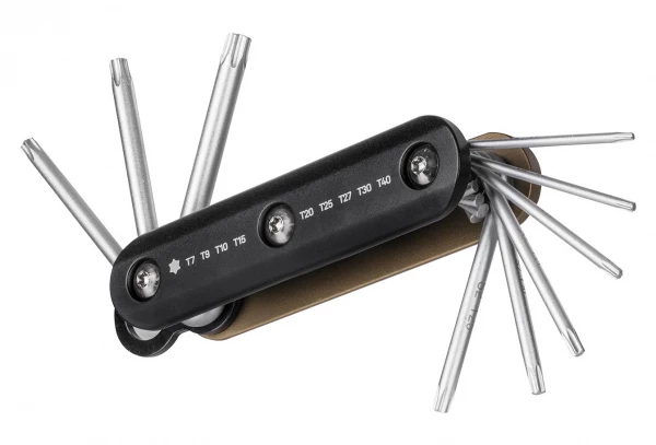 Multi Outils Topeak Torx Combo Noir / Or (9 Fonctions) 3 Multi Outils Topeak Torx Combo Noir / Or (9 Fonctions)