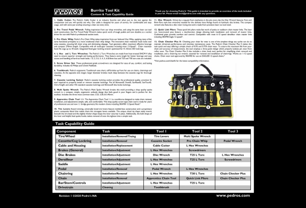 Trousse à Outils Pedro's Burrito Tool Kit (24 Outils) 6 Trousse à Outils Pedro's Burrito Tool Kit (24 Outils) – Image 4