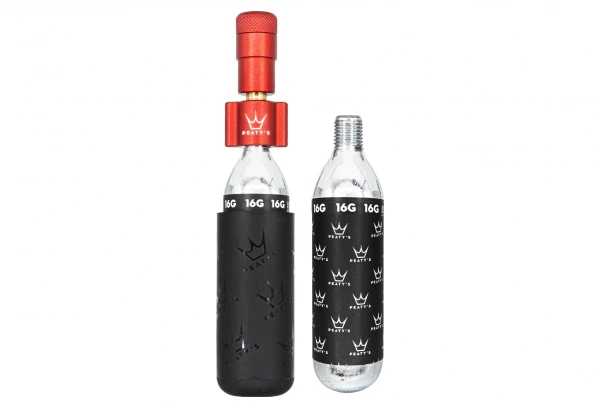 Gonfleur CO2 Peaty's Holeshot Road/Gravel Kit Rouge + 2 Cartouches De CO2 (16g) 3 Gonfleur CO2 Peaty's Holeshot Road/Gravel Kit Rouge + 2 Cartouches De CO2 (16g)