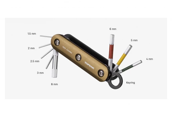 Multi-Outils Topeak Hex Combo (8 Fonctions) Noir 6 Multi-Outils Topeak Hex Combo (8 Fonctions) Noir – Image 4