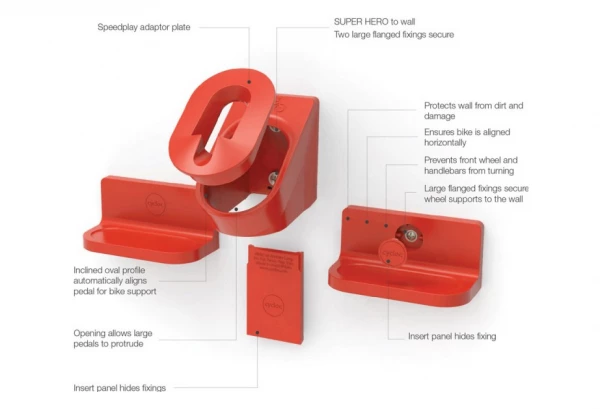 Support Mural De Vélo Cycloc Superhero Noir 4 Support Mural De Vélo Cycloc Superhero Noir – Image 2