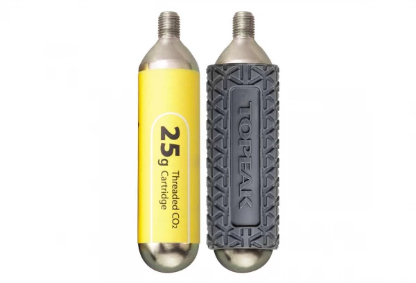 Cartouche De CO2 Topeak 25g Threated (2 Pieces W/ 1 Cover) 3 Cartouche De CO2 Topeak 25g Threated (2 Pieces W/ 1 Cover)
