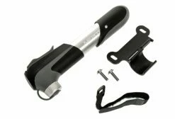 NEATT Minipompe à Main 7'' (Max 80 Psi/5 Bar) Noir/Argent